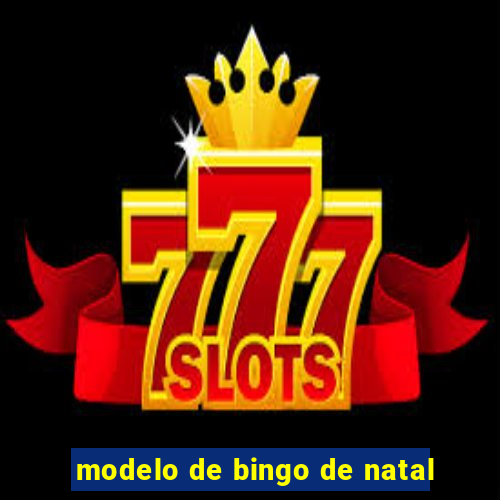 modelo de bingo de natal